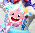 Load image into Gallery viewer, Shark tutu set-Shark outfit-Shark birthday outfit
