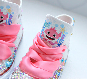 Baby shark shoes- Baby shark bling Converse-Girls Baby shark Shoes