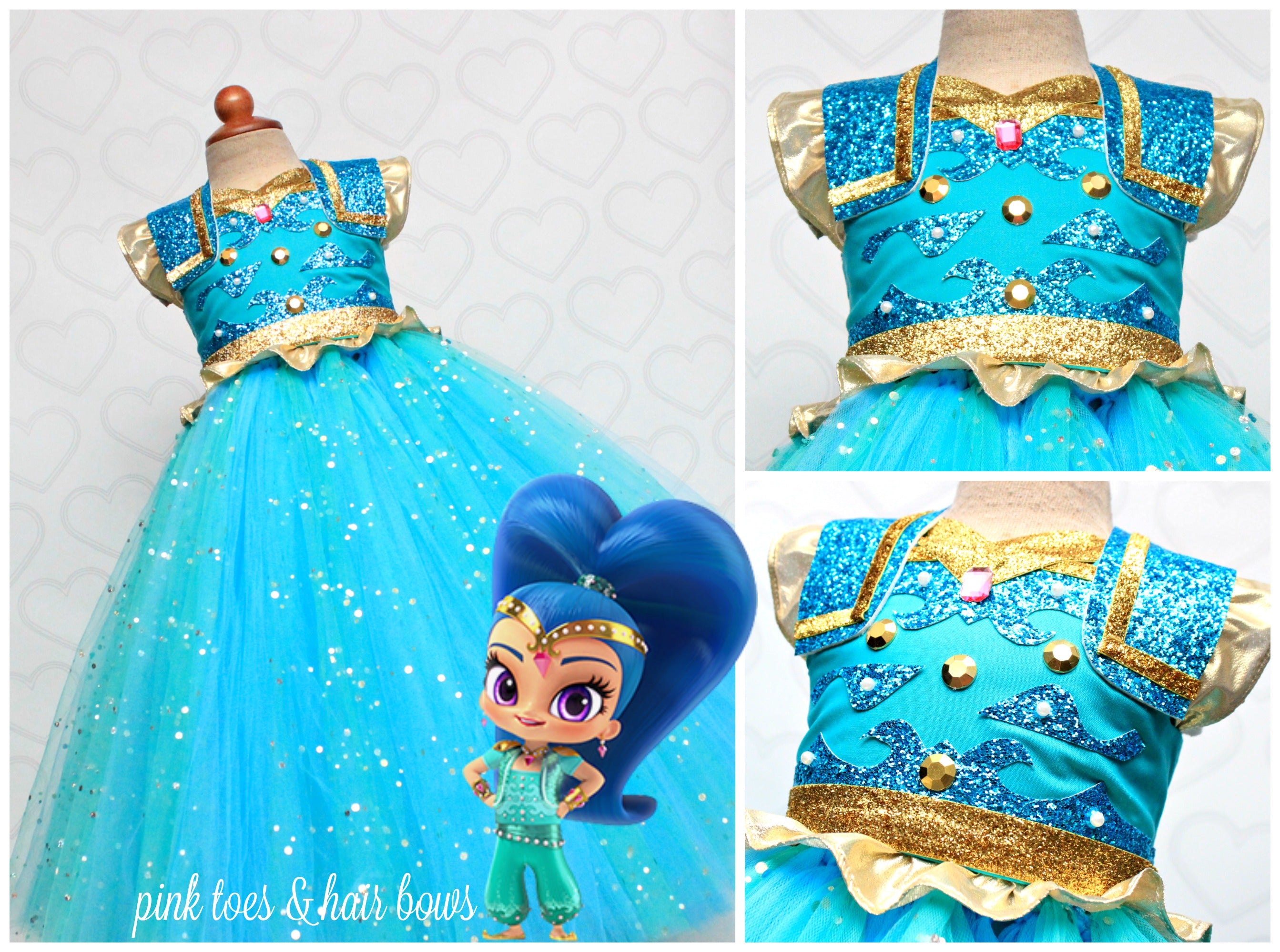Shimmer and Shine Costume- Shimmer and Shine Dress- Shimmer and Shine tutu dress-Shimmer and shine