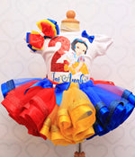 Load image into Gallery viewer, Snow white tutu set- Snow white outfit-Snow white birthday outfit
