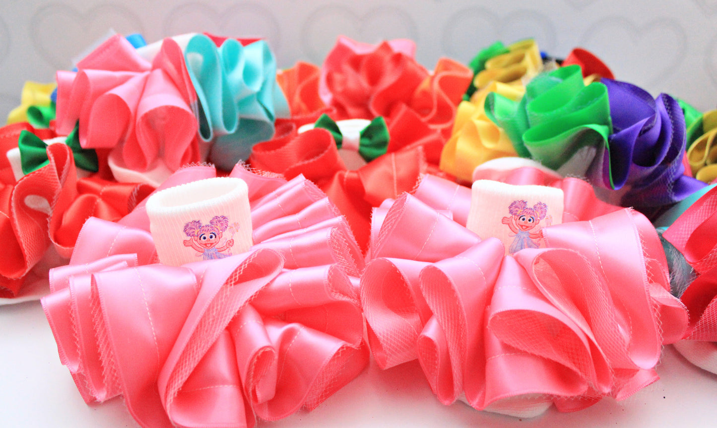 Ribbon Trim Tutu ruffle anklets-Tutu anklets-girls ribbon anklets- ADD ON TO EXISTING ORDER ONLY- NOT SOLD SEPARATE