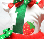 Load image into Gallery viewer, Strawberry tutu set-Strawberry outfit-Strawberry dress
