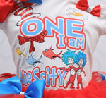 Load image into Gallery viewer, Cat in the hat tutu set- Cat in the hat outfit-Cat in the hat dress
