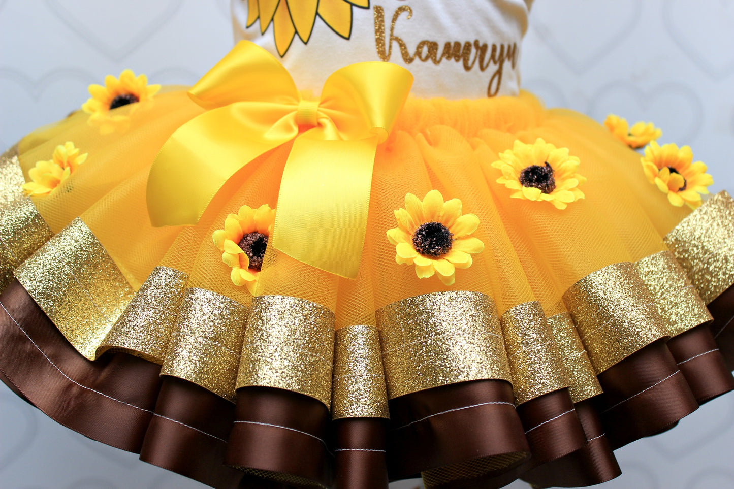 Sunflower tutu set- sunflower outfit-sunflower dress-sunflower birthday-sunflower party