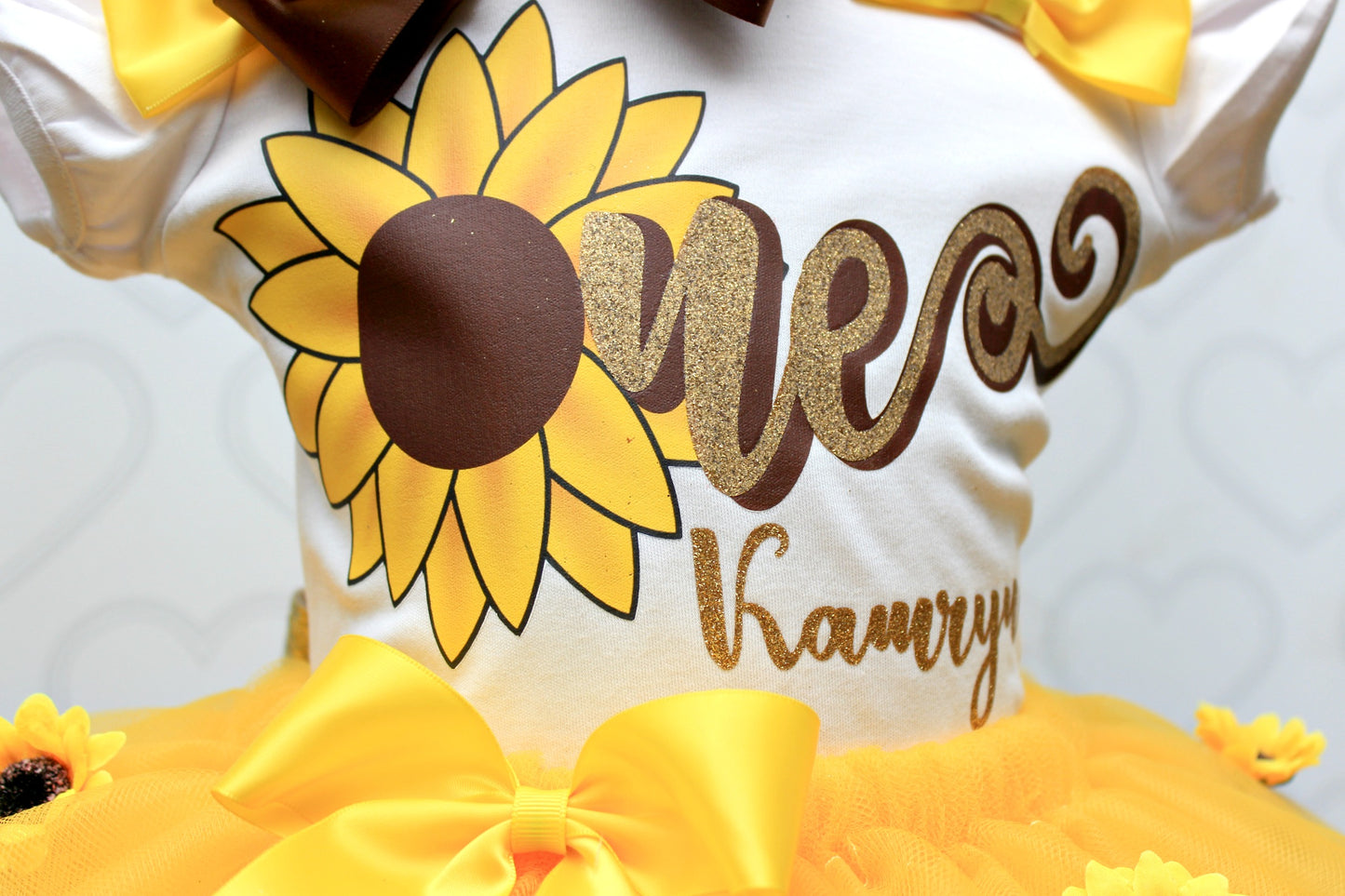 Sunflower tutu set- sunflower outfit-sunflower dress-sunflower birthday-sunflower party