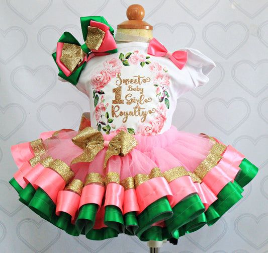 Birthday tutu set-birthday outfit-Girls tutu set-1st birthday outfit