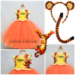 Load image into Gallery viewer, Tigger Costume- Tigger Tutu Dress- Tigger dress
