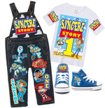 Load image into Gallery viewer, Toy story overalls-Toy story outfit-Toy story birthday shirt-toy story birthday outfit
