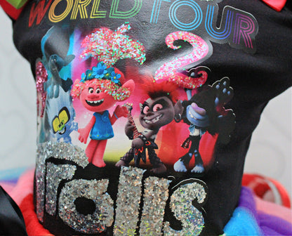 Troll tutu set-troll outfit-trolls dress-Trolls world tour tutu set