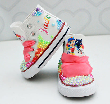 True and the Rainbow Kingdom shoes- True and the Rainbow Kingdom bling Converse-Girls True and the Rainbow Kingdom Shoes-True and the Rainbow Kingdom Converse