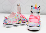 Load image into Gallery viewer, Unicorn shoes- Unicorn bling Converse-Girls Unicorn Shoes-Unicorn converse
