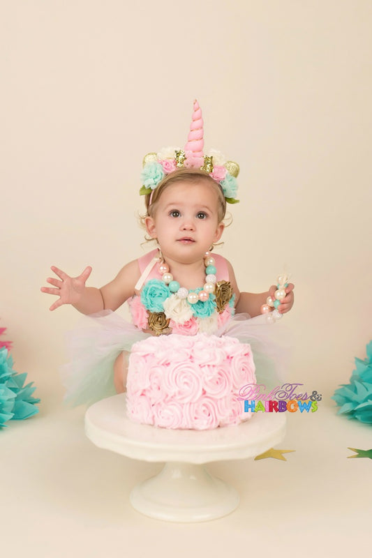 Unicorn Cake Smash tutu Set