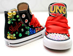 Load image into Gallery viewer, Uno shoes- Uno bling Converse-Girls Uno Shoes-
