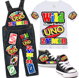 Uno overalls-Uno  outfit-Uno  birthday shirt-Uno  birthday outfit
