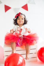 Load image into Gallery viewer, Elmo tutu set-Girly Elmo tutu set-Girl Elmo outfit
