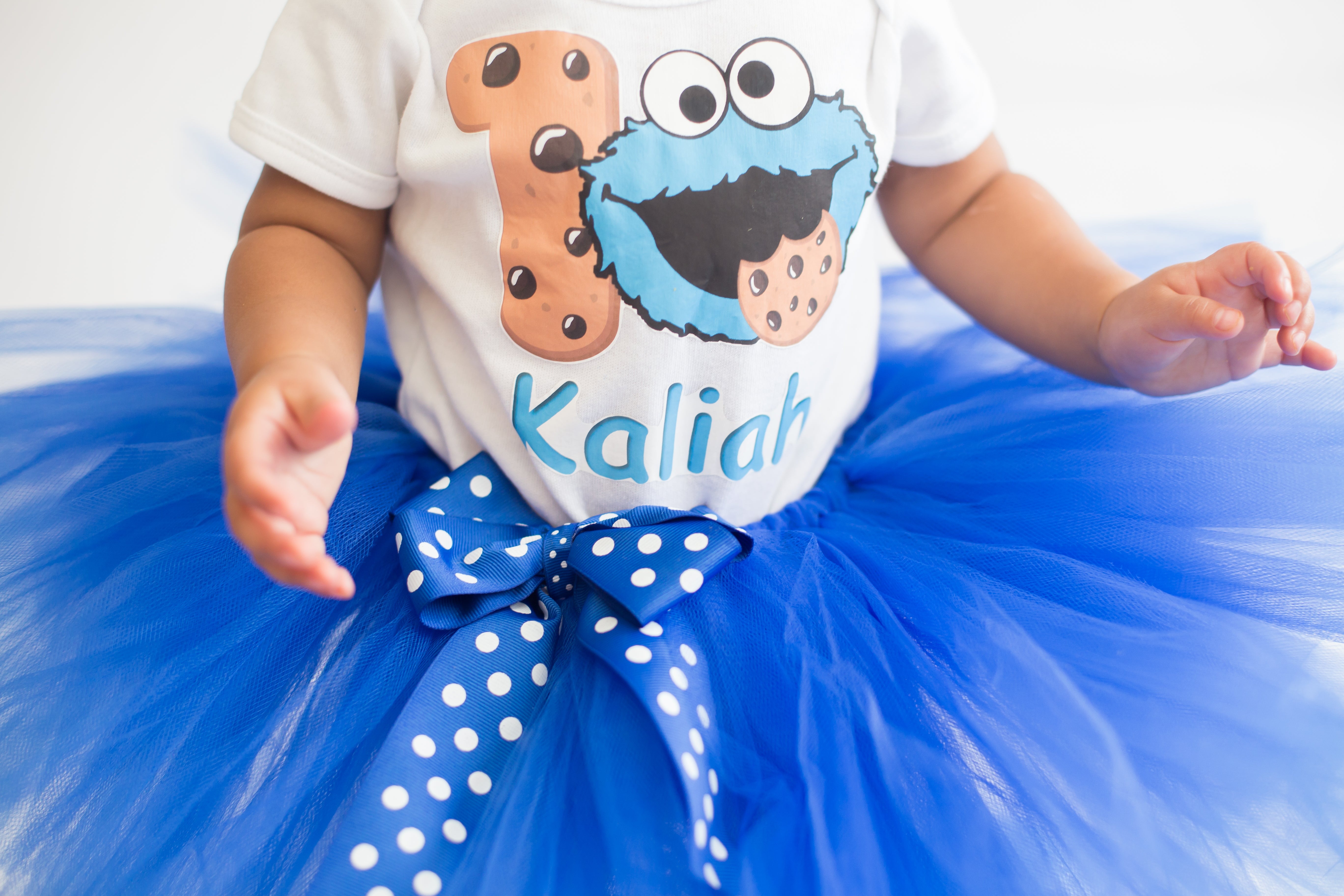 Cookie Monster Shirt – Pink Toes & Hair Bows