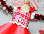 Load image into Gallery viewer, Valentine Dress-Girls valentine dress- Valentines tutu dress-Valentine tutu
