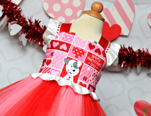 Valentine Dress-Girls valentine dress- Valentines tutu dress-Valentine tutu