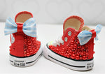 Load image into Gallery viewer, Dorothy shoes- Dorothy bling Converse-Girls dorothy Shoes-wizard of oz shoes
