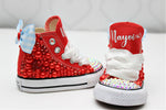 Load image into Gallery viewer, Dorothy shoes- Dorothy bling Converse-Girls dorothy Shoes-wizard of oz shoes
